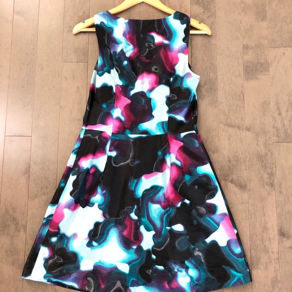 Kenzie Multicolor Fit & Flare Dress Size Small - Picture 3 of 7